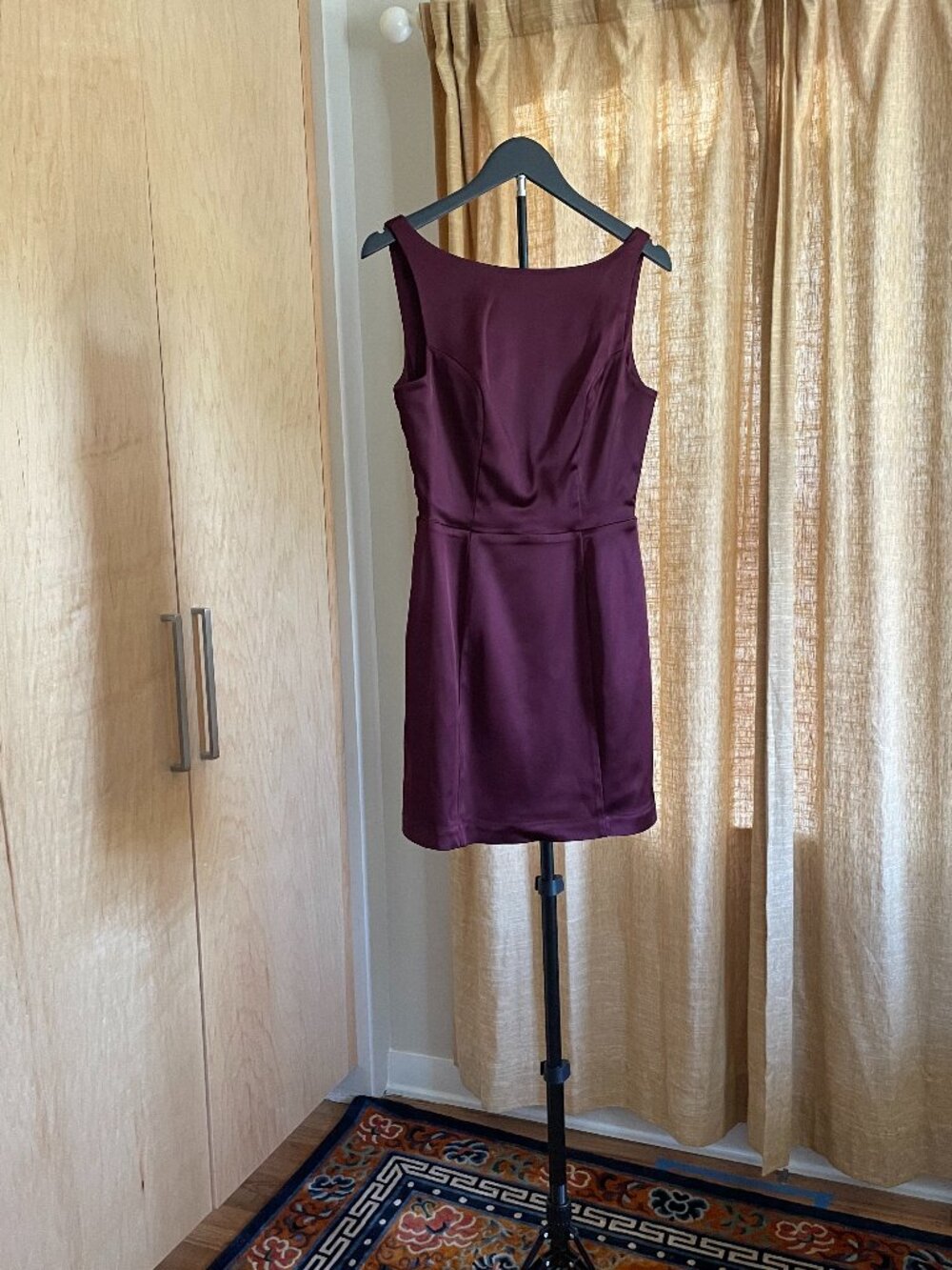 Abercrombie & Fitch High-Neck Satin Sculpt Mini Dress